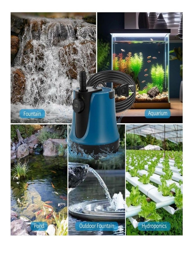 FLOJOY Asian Pumps 120W Submersible Pump with Flow Control, Aquarium Fountain Pump, Ultra Quiet Water Pump for Pool, Fish Tank, Pond, Hydroponics, Ultra-low Water Level with High Lift 12Ft (3000L/hr) 220V - Image 2